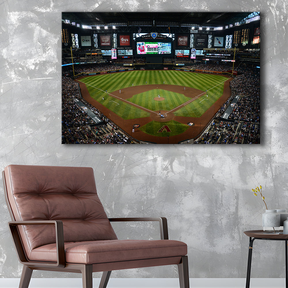 Chase field ball park in Arizona, Stadium Canvas, Sport Art, Gift for him, Man Cave Decor, Art Print, Canvas Print Wall Art
