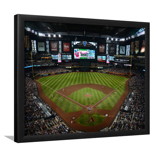 Chase field ball park in Arizona, Stadium Canvas, Sport Art, Gift for him, Framed Art Print Wall Decor, Picture Framed
