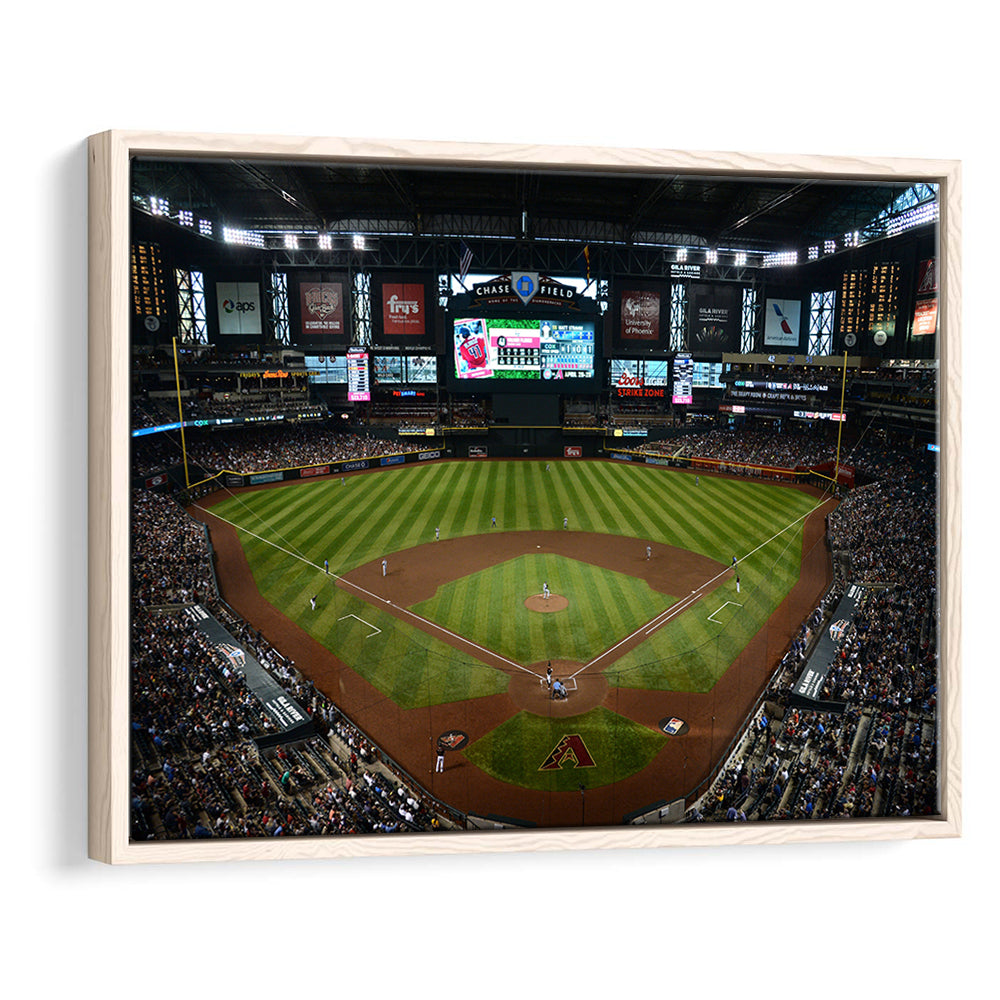 Chase field ball park in Arizona, Stadium Canvas, Sport Art, Framed Canvas Print Wall Art, Floating Frame