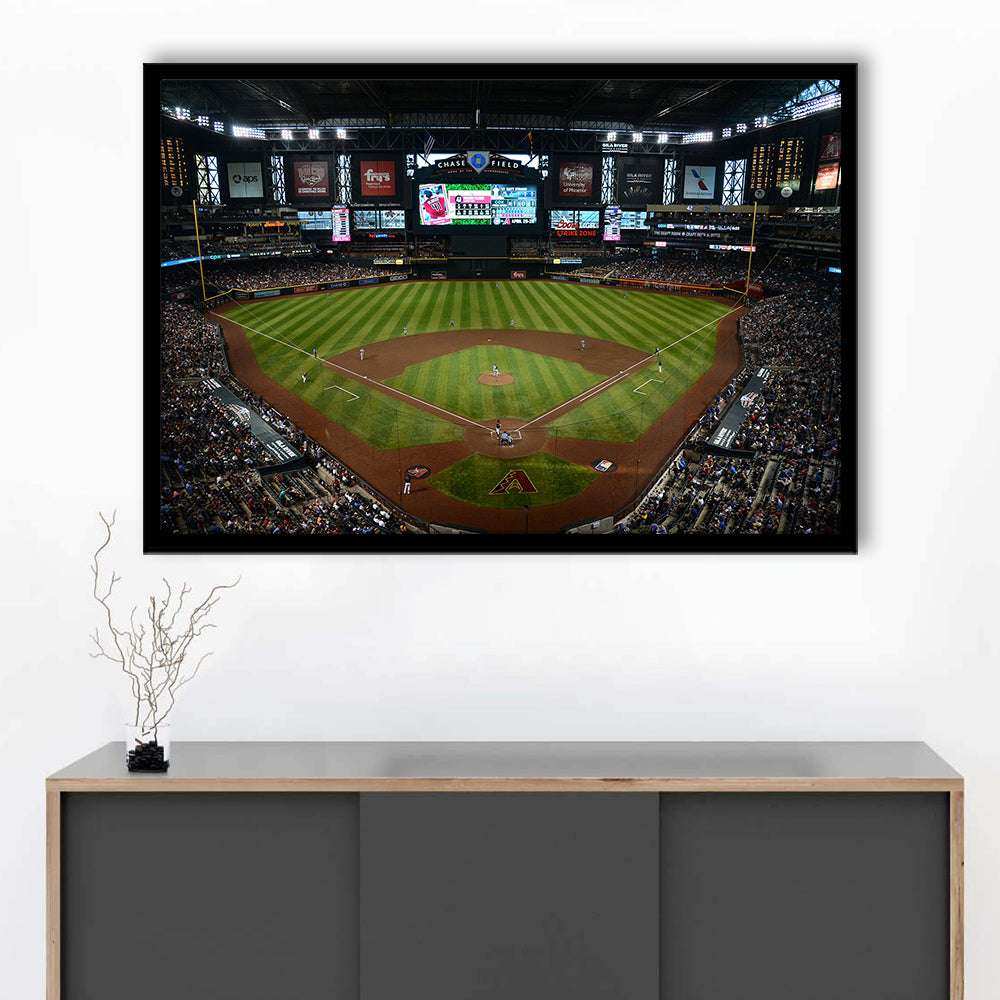 Chase field ball park in Arizona, Stadium Canvas, Sport Art, Gift for him, Framed Art Print Wall Decor, Picture Framed