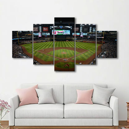 Chase field ball park in Arizona, Stadium Canvas, Sport Art, Gift for him, 5 Panel, Large Canvas, Canvas Print Wall Art
