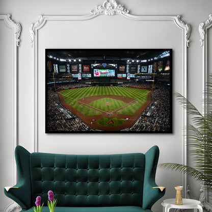 Chase field ball park in Arizona, Stadium Canvas, Sport Art, Gift for him, Framed Art Print Wall Decor, Picture Framed