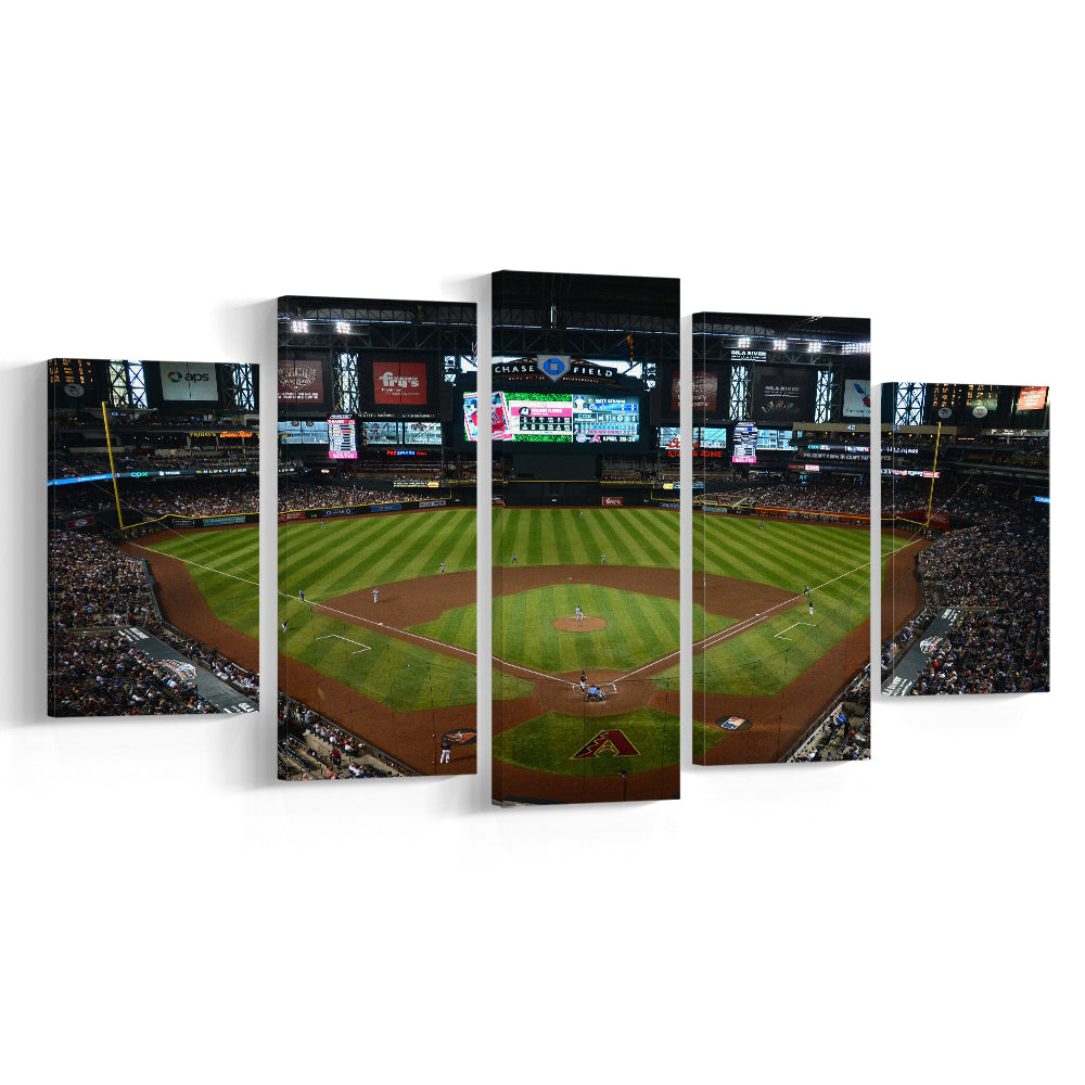 Chase field ball park in Arizona, Stadium Canvas, Sport Art, Gift for him, 5 Panel, Large Canvas, Canvas Print Wall Art
