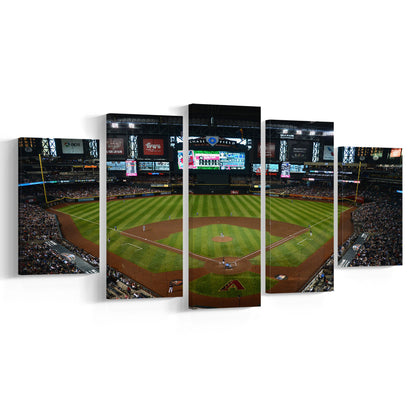 Chase field ball park in Arizona, Stadium Canvas, Sport Art, Gift for him, 5 Panel, Large Canvas, Canvas Print Wall Art