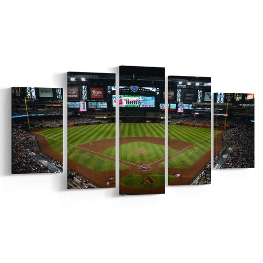 Chase field ball park in Arizona, Stadium Canvas, Sport Art, Gift for him, 5 Panel, Large Canvas, Canvas Print Wall Art