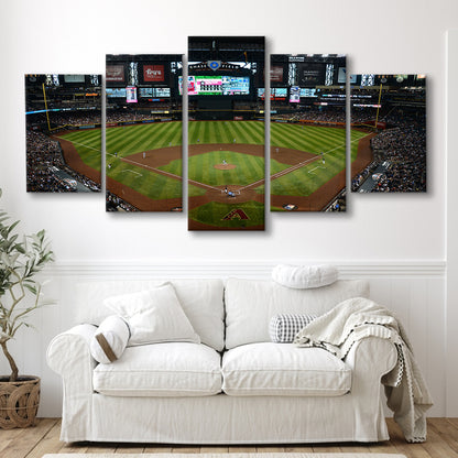 Chase field ball park in Arizona, Stadium Canvas, Sport Art, Gift for him, 5 Panel, Large Canvas, Canvas Print Wall Art