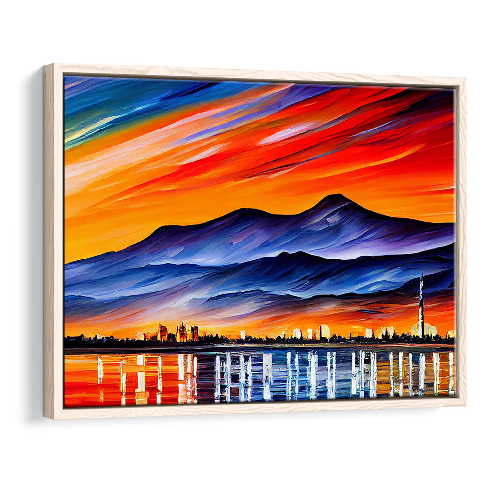Chattanooga Tennessee Skyline, Chattanooga Painting Wall Art, Sport Gift Art, Framed Canvas Print Wall Art