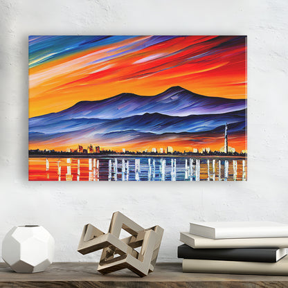 Chattanooga Tennessee Skyline, Chattanooga Painting Wall Art, Sport Art, Gifts for him, Canvas Print Wall Art