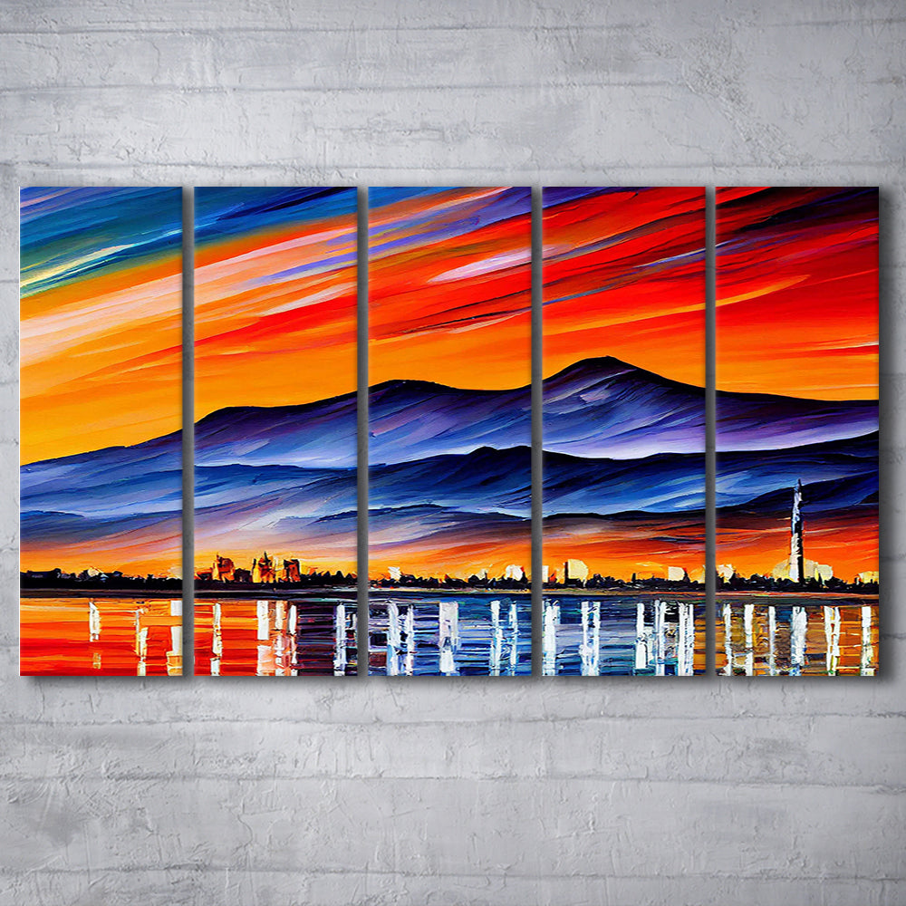 Chattanooga Tennessee Skyline, Chattanooga Painting Wall Art, Sport Art, Extra Large Canvas Print Wall Art