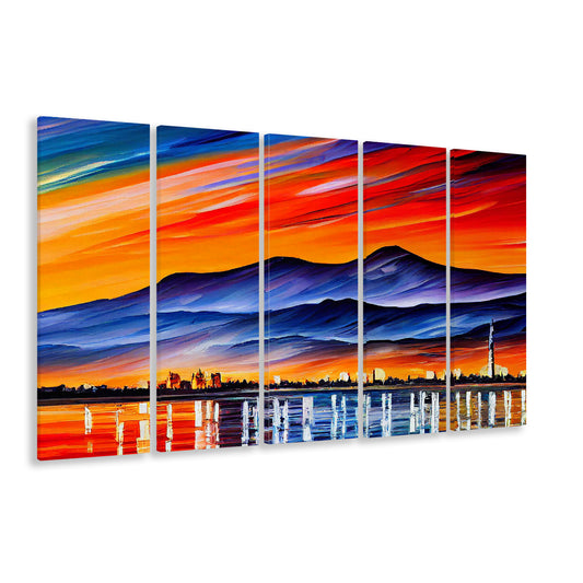 Chattanooga Tennessee Skyline, Chattanooga Painting Wall Art, Sport Art, Extra Large Canvas Print Wall Art