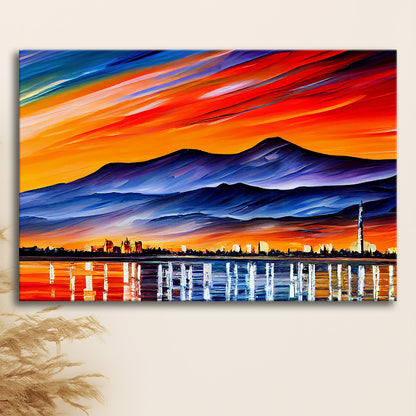 Chattanooga Tennessee Skyline, Chattanooga Painting Wall Art, Sport Art, Gifts for him, Canvas Print Wall Art