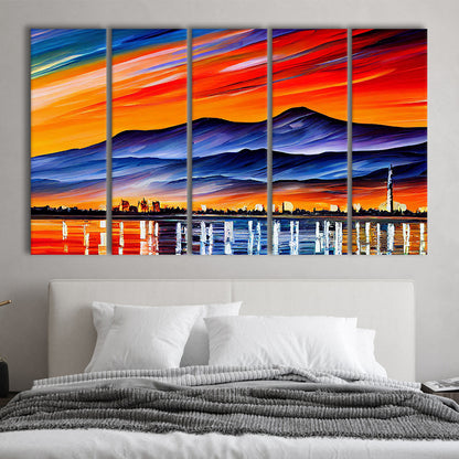 Chattanooga Tennessee Skyline, Chattanooga Painting Wall Art, Sport Art, Extra Large Canvas Print Wall Art