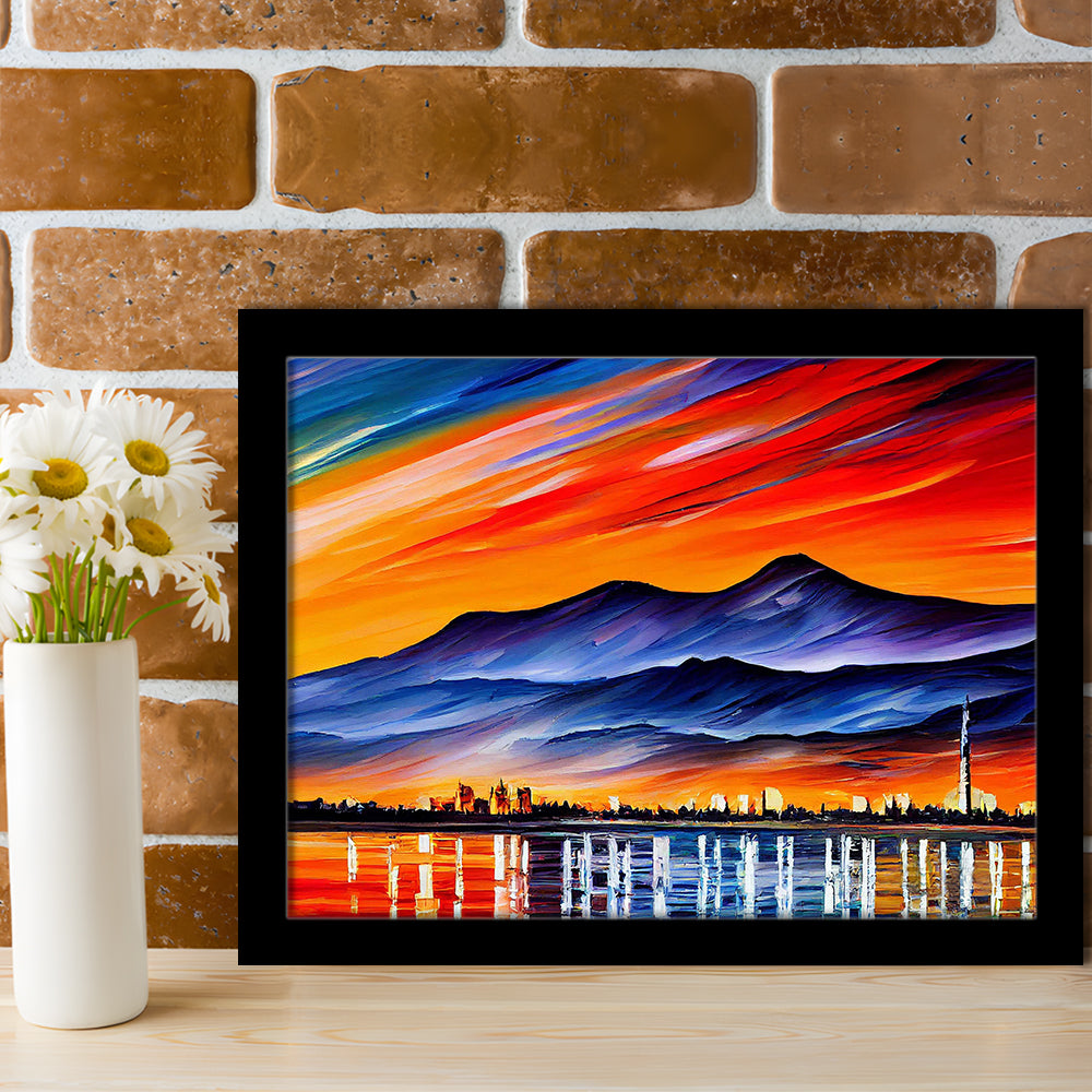 Chattanooga Tennessee Skyline, Chattanooga Painting Wall Art, Sport Gift Art, Framed Art Print Wall Decor