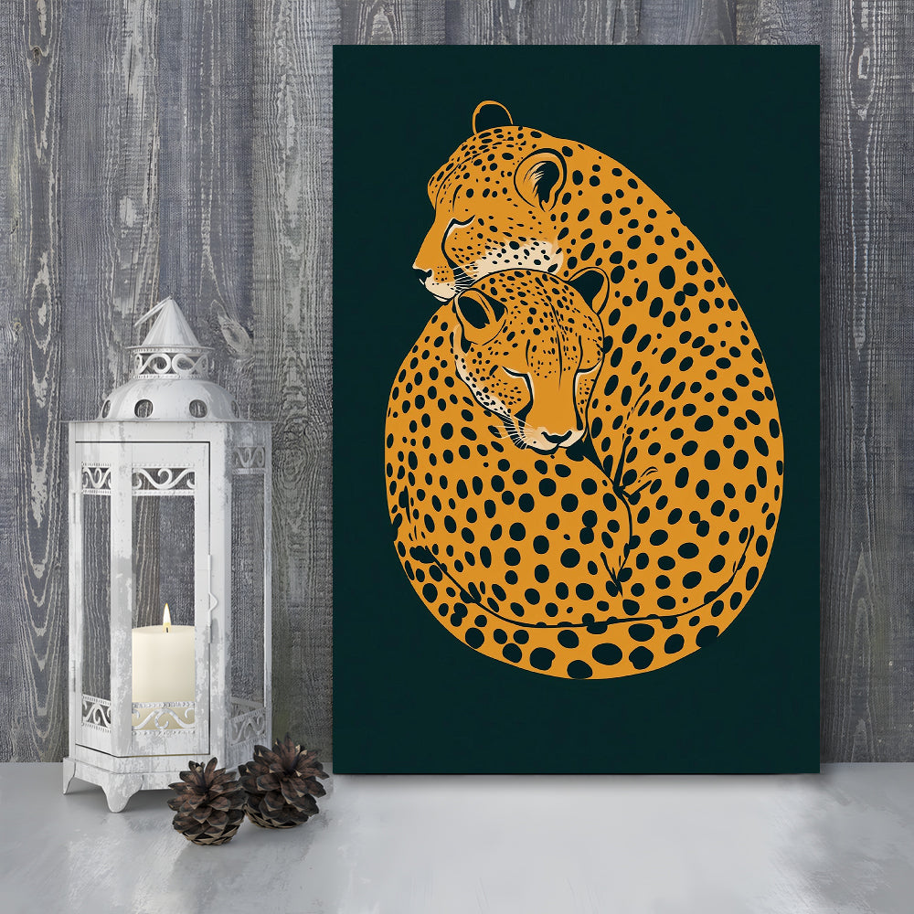 Cheetah Print, Emerald Green Leopard Print, Green Leopard Print, Jungle, Funky Wall Art, Apartment Art, Canvas Print, Canvas Decor