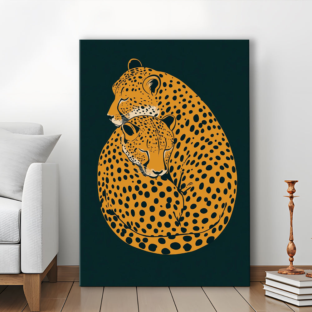 Cheetah Print, Emerald Green Leopard Print, Green Leopard Print, Jungle, Funky Wall Art, Apartment Art, Canvas Print, Canvas Decor