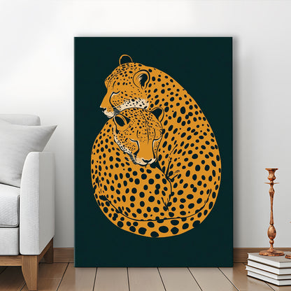 Cheetah Print, Emerald Green Leopard Print, Green Leopard Print, Jungle, Funky Wall Art, Apartment Art, Canvas Print, Canvas Decor
