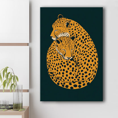 Cheetah Print, Emerald Green Leopard Print, Green Leopard Print, Jungle, Funky Wall Art, Apartment Art, Canvas Print, Canvas Decor