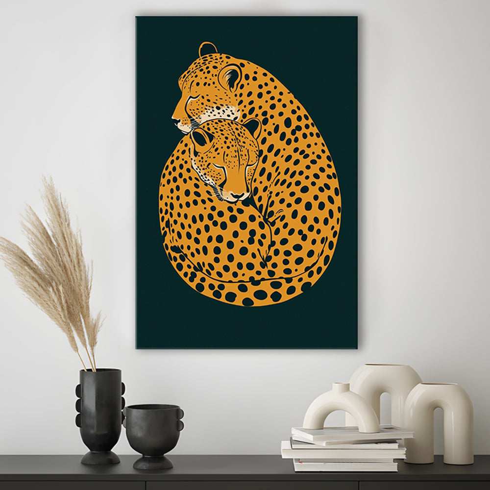 Cheetah Print, Emerald Green Leopard Print, Green Leopard Print, Jungle, Funky Wall Art, Apartment Art, Canvas Print, Canvas Decor