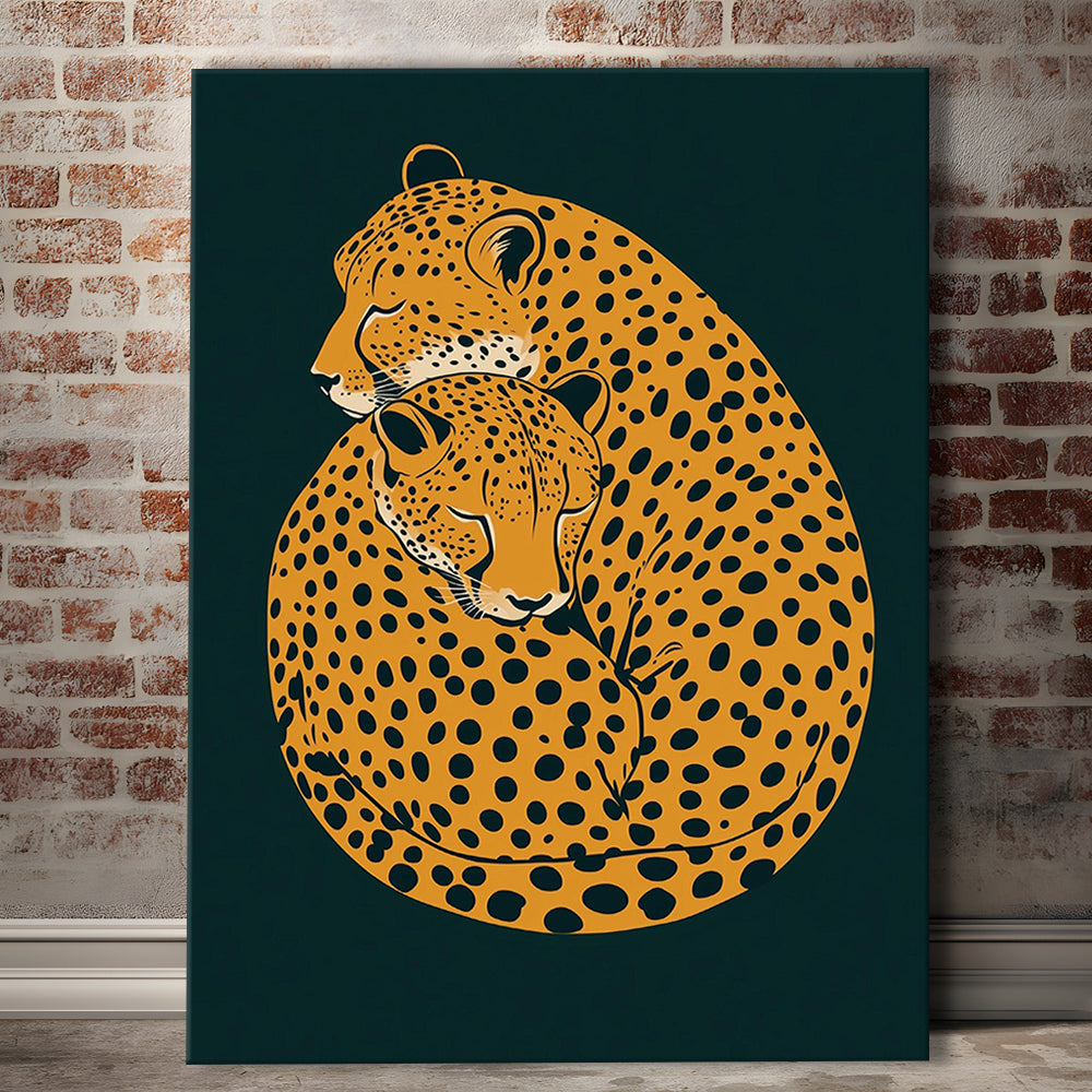 Cheetah Print, Emerald Green Leopard Print, Green Leopard Print, Jungle, Funky Wall Art, Apartment Art, Canvas Print, Canvas Decor