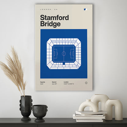 Chelsea Football Stadium Print, Stamford Bridge Stadium Print, Fan Gifts, Sport Art, Canvas Print Wall Art