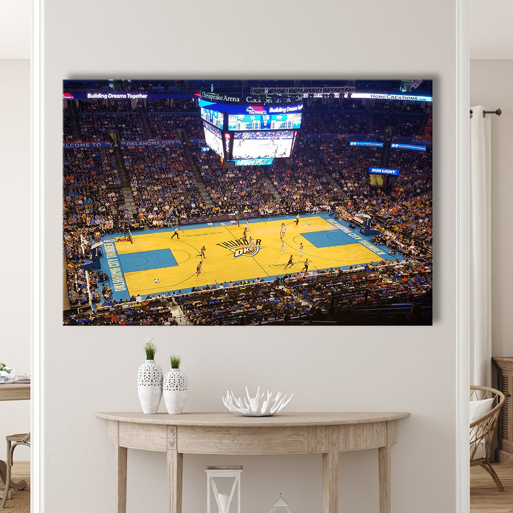 Chesapeake Energy Arena Oklahoma, Stadium Canvas, Sport Art, Gift for him, Man Cave Decor, Art Print, Canvas Print Wall Art