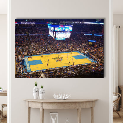 Chesapeake Energy Arena Oklahoma, Stadium Canvas, Sport Art, Gift for him, Man Cave Decor, Art Print, Canvas Print Wall Art