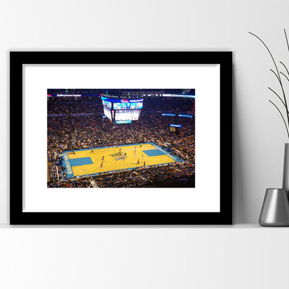 Chesapeake Energy Arena Oklahoma, Stadium Canvas, Sport Art, Gift for him, White Border Framed Art Print Wall Decor