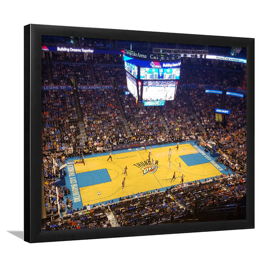 Chesapeake Energy Arena Oklahoma, Stadium Canvas, Sport Art, Gift for him, Framed Art Print Wall Decor, Picture Framed