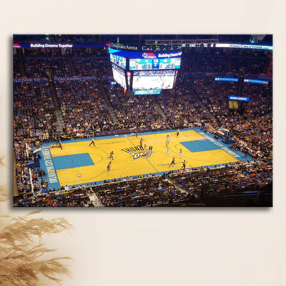 Chesapeake Energy Arena Oklahoma, Stadium Canvas, Sport Art, Gift for him, Man Cave Decor, Art Print, Canvas Print Wall Art