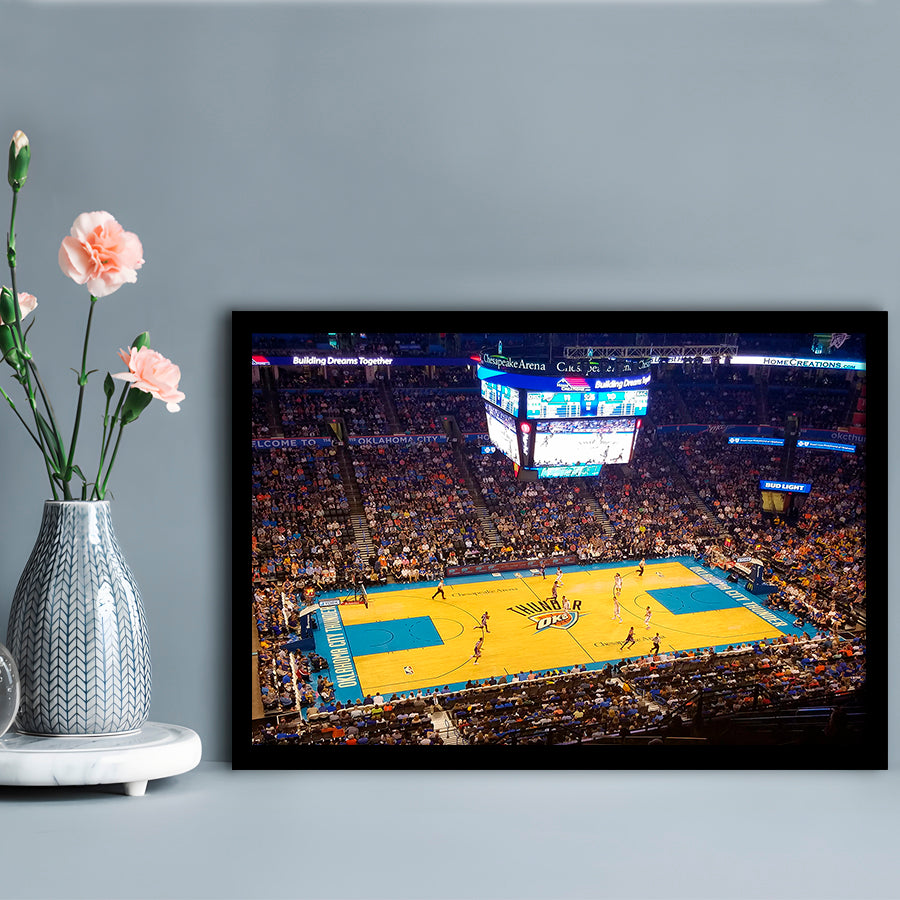Chesapeake Energy Arena Oklahoma, Stadium Canvas, Sport Art, Gift for him, Framed Art Print Wall Decor, Picture Framed
