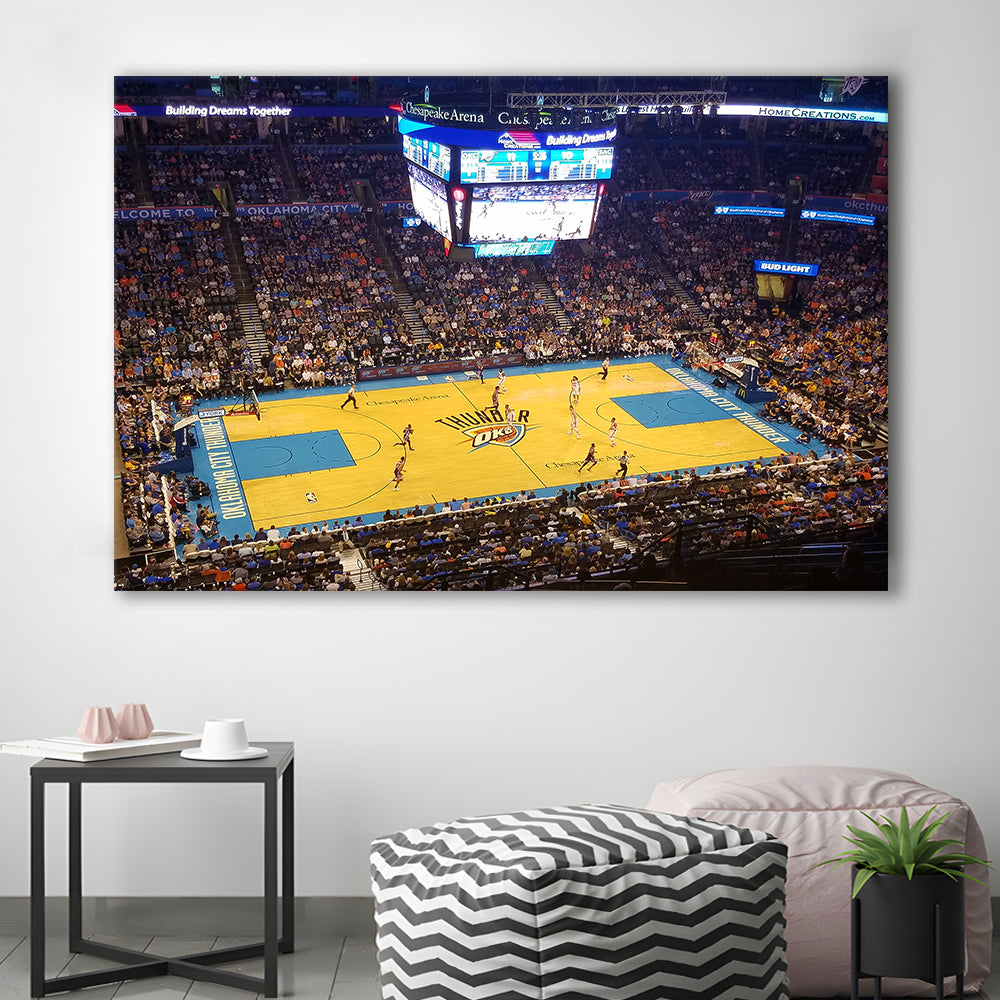 Chesapeake Energy Arena Oklahoma, Stadium Canvas, Sport Art, Gift for him, Man Cave Decor, Art Print, Canvas Print Wall Art