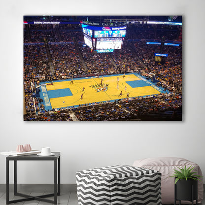 Chesapeake Energy Arena Oklahoma, Stadium Canvas, Sport Art, Gift for him, Man Cave Decor, Art Print, Canvas Print Wall Art