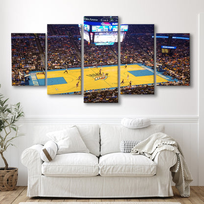 Chesapeake Energy Arena Oklahoma, Stadium Canvas, Sport Art, Gift for him, 5 Panel, Large Canvas, Canvas Print Wall Art