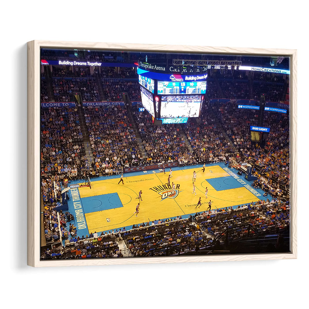 Chesapeake Energy Arena Oklahoma, Stadium Canvas, Sport Art, Framed Canvas Print Wall Art, Floating Frame