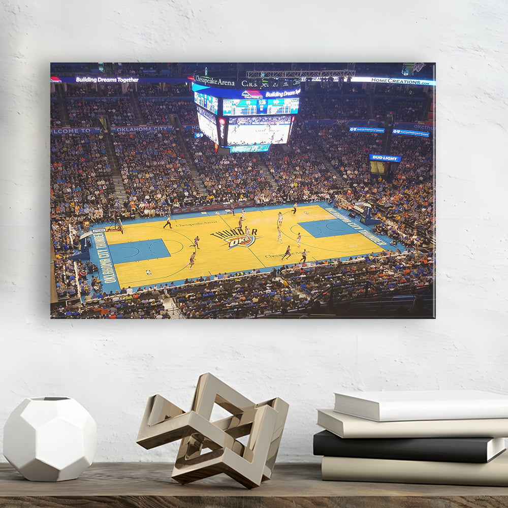 Chesapeake Energy Arena Oklahoma, Stadium Canvas, Sport Art, Gift for him, Man Cave Decor, Art Print, Canvas Print Wall Art
