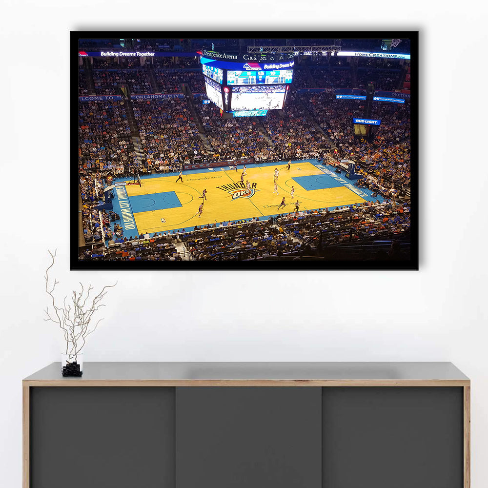 Chesapeake Energy Arena Oklahoma, Stadium Canvas, Sport Art, Gift for him, Framed Art Print Wall Decor, Picture Framed