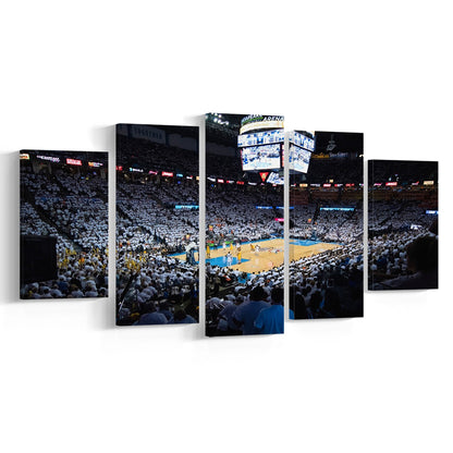 Chesapeake Energy Arena Playoffs, Stadium Canvas, Sport Art, Gift for him, 5 Panel, Large Canvas, Canvas Print Wall Art