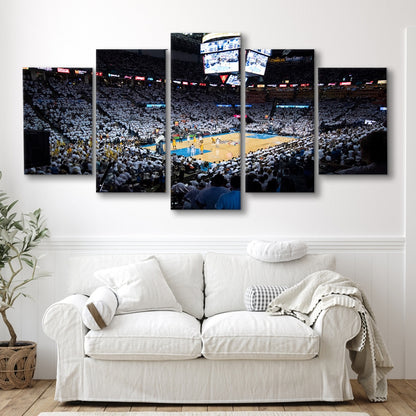 Chesapeake Energy Arena Playoffs, Stadium Canvas, Sport Art, Gift for him, 5 Panel, Large Canvas, Canvas Print Wall Art