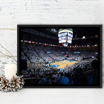 Chesapeake Energy Arena Playoffs, Stadium Canvas, Sport Art, Framed Canvas Print Wall Art, Floating Frame