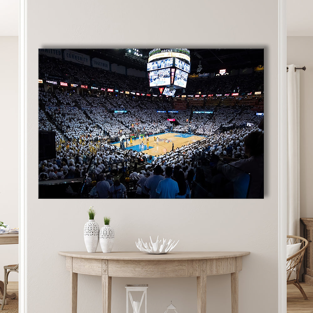 Chesapeake Energy Arena Playoffs, Stadium Canvas, Sport Art, Gift for him, Man Cave Decor, Art Print, Canvas Print Wall Art