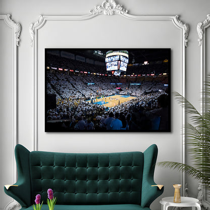 Chesapeake Energy Arena Playoffs, Stadium Canvas, Sport Art, Gift for him, Framed Art Print Wall Decor, Picture Framed
