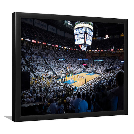 Chesapeake Energy Arena Playoffs, Stadium Canvas, Sport Art, Gift for him, Framed Art Print Wall Decor, Picture Framed