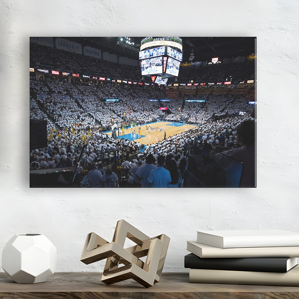 Chesapeake Energy Arena Playoffs, Stadium Canvas, Sport Art, Gift for him, Man Cave Decor, Art Print, Canvas Print Wall Art