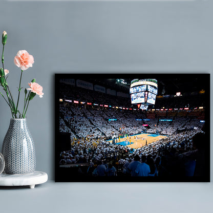 Chesapeake Energy Arena Playoffs, Stadium Canvas, Sport Art, Gift for him, Framed Art Print Wall Decor, Picture Framed