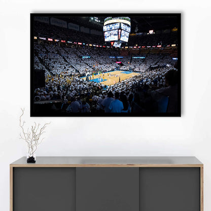 Chesapeake Energy Arena Playoffs, Stadium Canvas, Sport Art, Gift for him, Framed Art Print Wall Decor, Picture Framed