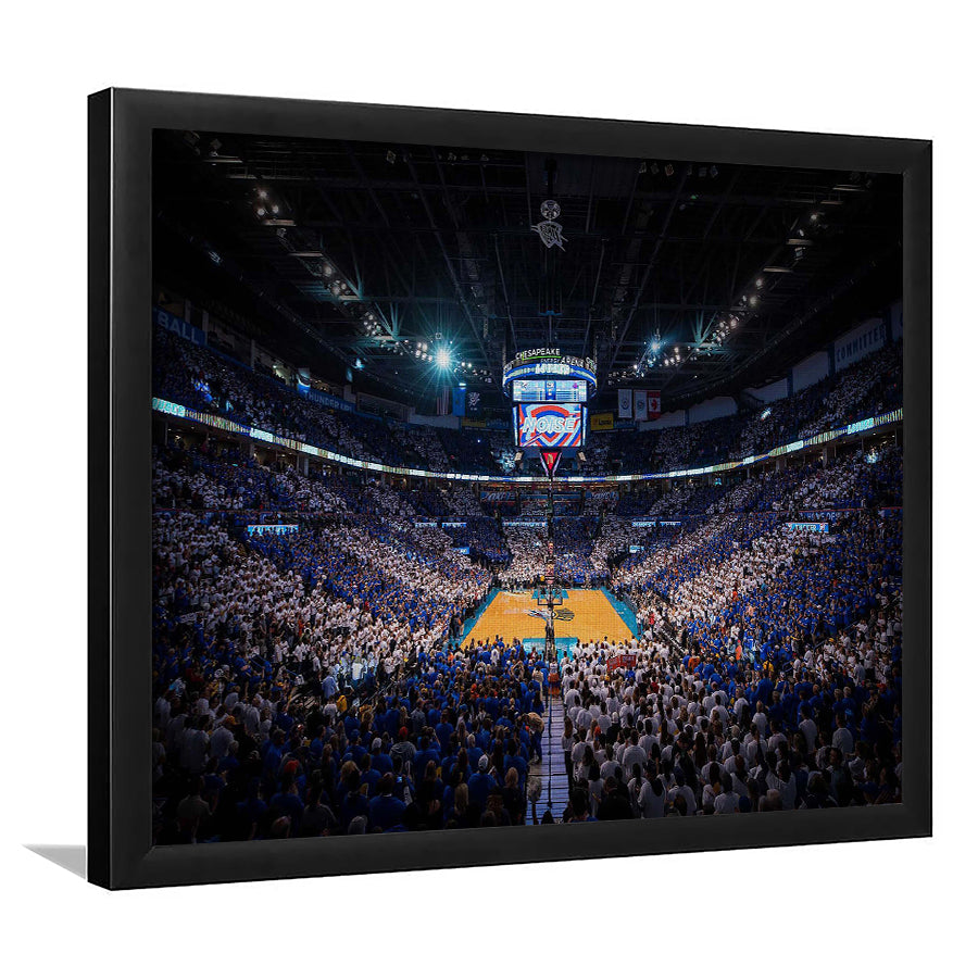 Chesapeake Energy Arena, Stadium Canvas, Sport Art, Gift for him, Framed Art Print Wall Decor, Picture Framed