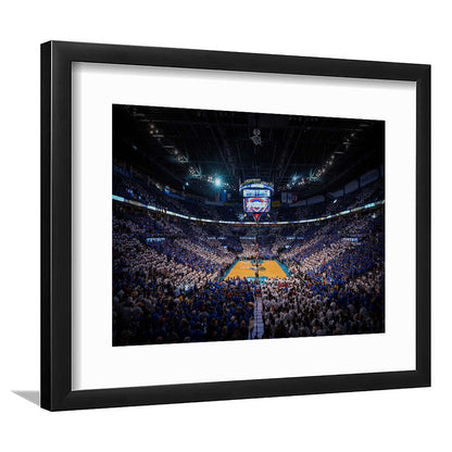 Chesapeake Energy Arena, Stadium Canvas, Sport Art, Gift for him, White Border Framed Art Print Wall Decor