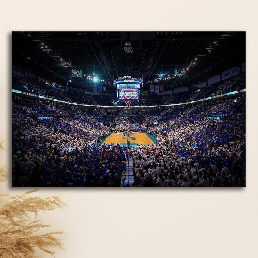 Chesapeake Energy Arena, Stadium Canvas, Sport Art, Gift for him, Man Cave Decor, Art Print, Canvas Print Wall Art