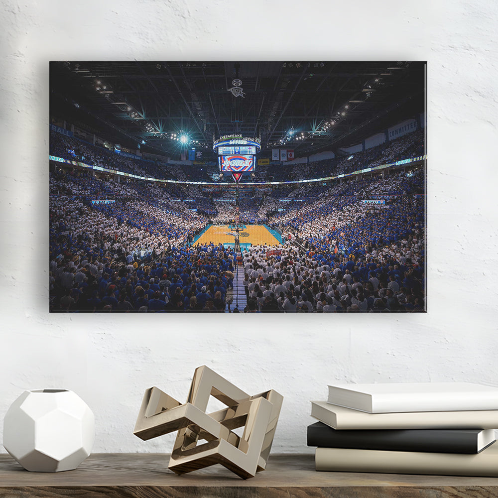 Chesapeake Energy Arena, Stadium Canvas, Sport Art, Gift for him, Man Cave Decor, Art Print, Canvas Print Wall Art