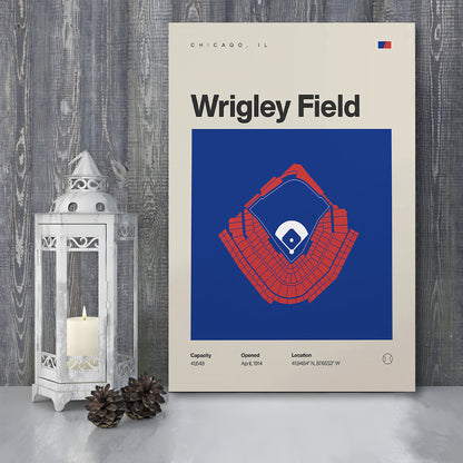 Chicago Cubs Stadium Print, Wrigley Field Stadium Print, Fan Gifts, Sport Art, Canvas Print Wall Art